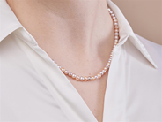 Jewellery - PEARL NECKLACE, cultured purple - View 2