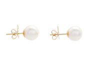 Jewellery - PEARL EARRINGS, 18K gold with 2 items cultured akoya pearls 9,5 mm pushback - View 2