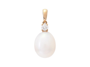 Jewellery - PEARL PENDANT, 18K gold with cultured freshwater pearl 7,5-8 mm - View 1