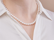 Jewellery - PEARL NECKLACE, cultured freshwater pearls 7,0-7,5 mm - View 2