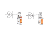 Jewellery - EARRINGS, 18K white gold with orange sapphires 1,98 ctw - View 2