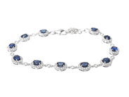 Jewellery - BRACELET, 18K white gold with oval blue sapphires 4,61 ctw - View 1