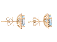 Jewellery - EARRINGS, 18K gold with cushion cut blue topazes 3,90 ctw - View 2