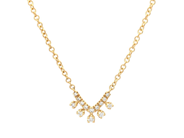 Jewellery - NECKLACE, 18K gold with 14 brilliant cut diamonds 0,07 ctw - View 1