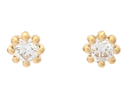 Jewellery - SOLITAIRE EARRINGS, 18K gold with 2 brilliant cut diamonds 0,18 ctw - View 1