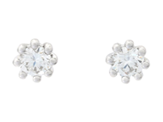 Jewellery - SOLITAIRE EARRINGS, 18K white gold with 2 brilliant cut diamonds 0,18 ctw - View 1