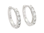Jewellery - HOOP EARRINGS, 18K white gold - View 1