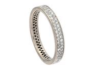 Jewellery - FULL ETERNITY RING, 18K white gold - View 1