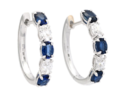 Jewellery - HOOP EARRINGS, 18K white gold - View 1