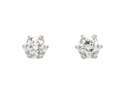 Jewellery, SOLITAIRE EARRINGS, 18K white gold, in auction: Lilla jewellery – Tuesday 2 December