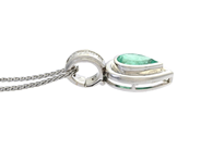 Jewellery - PENDANT WITH CHAIN, 18K white gold - View 2