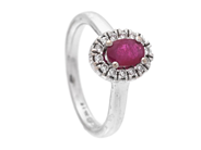 Jewellery, CLUSTER RING, 18K white gold, in auction: Lilla jewellery – Tuesday 2 December