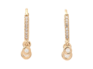 Jewellery - EARRINGS, 18K gold with brilliant cut diamonds 0,13 ctw - View 1