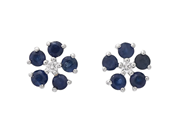 Jewellery - EARRINGS, 18K white gold with 10 items blue sapphires 0,46 ctw - View 1