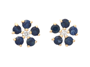 Jewellery - EARRINGS, 18K gold with 10 items blue sapphires 0,47 ctw - View 1