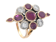 Jewellery - RING, 18K gold/silver - View 1