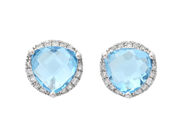 Jewellery - EARRINGS, 18K white gold with blue topazes 3,17 ctw - View 1