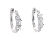 Jewellery - HOOP EARRINGS, 18K white gold - View 1