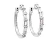 Jewellery - HOOP EARRINGS, 18K white gold - View 1