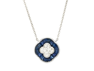 Jewellery - PENDANT WITH CHAIN, 18K white gold - View 1