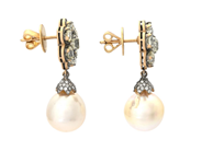 Jewellery - PEARL EARRINGS, 18K gold - View 2