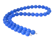 Jewellery, NECKLACE, blue glass beads approx. 10 mm, in auction: Lilla jewellery – Tuesday 2 December
