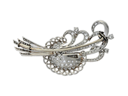 Jewellery - BROOCH, platinum - View 2