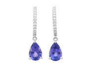 Jewellery - EARRINGS, 18K white gold with 2 items tanzanites 2,61 ctw - View 1