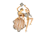 Jewellery - BROOCH, 18K gold/white gold - View 2