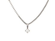 Jewellery, PENDANT WITH CHAIN, 18K white gold, in auction: Christmas – Saturday 13 December