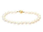 Jewellery, PEARL BRACELET, cultured pearls approx. 6,8 mm, in auction: Lilla jewellery – Tuesday 2 December