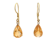 Jewellery, EARRINGS, 18K gold/gilt silver citrines, in auction: Lilla jewellery – Tuesday 2 December