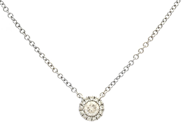 Jewellery, PENDANT WITH CHAIN, 14K white gold, in auction: Lilla jewellery – Tuesday 2 December