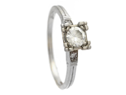 Jewellery, RING, 14K white gold, in auction: Lilla jewellery – Tuesday 2 December