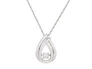 Jewellery, PENDANT WITH KEDJA,18K white gold, brilliant cut diamond approx. 0,10 ct, in auction: Christmas – Saturday 13 December