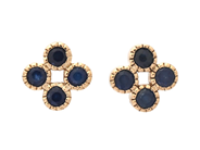 Jewellery - EARRINGS, 18K gold with 4 blue sapphires 0,33 ctw - View 1