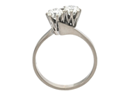 Jewellery - TWO STONE CROSS OVER RING, 18K white gold - View 2