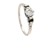 Jewellery, SOLITAIRE RING, 18K white gold, in auction: Lilla jewellery – Tuesday 2 December