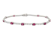 Jewellery - TENNIS BRACELET, 18K white gold - View 1