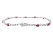 Jewellery - TENNIS BRACELET, 18K white gold - View 2