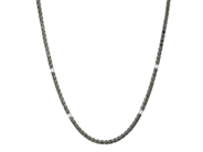 Jewellery - RIVIERE NECKLACE, 18K blackened gold/white gold - View 1