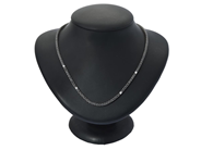 Jewellery - RIVIERE NECKLACE, 18K blackened gold/white gold - View 2