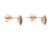Jewellery - EARRINGS, 18K rose gold/svartoxiderat - View 2