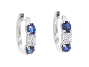 Jewellery - HOOP EARRINGS, 18K white gold - View 1