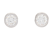 Jewellery - SOLITAIRE EARRINGS, 18K white gold - View 1