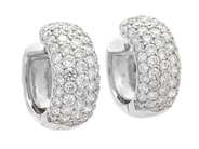 Jewellery - HOOP EARRINGS, 18K white gold - View 1