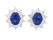 Jewellery - CLUSTER EARRINGS, 18K white gold - View 1