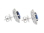 Jewellery - CLUSTER EARRINGS, 18K white gold - View 2