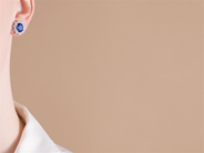 Jewellery - CLUSTER EARRINGS, 18K white gold - View 3