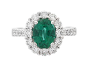 Jewellery - CLUSTER RING, 18K white gold - View 3